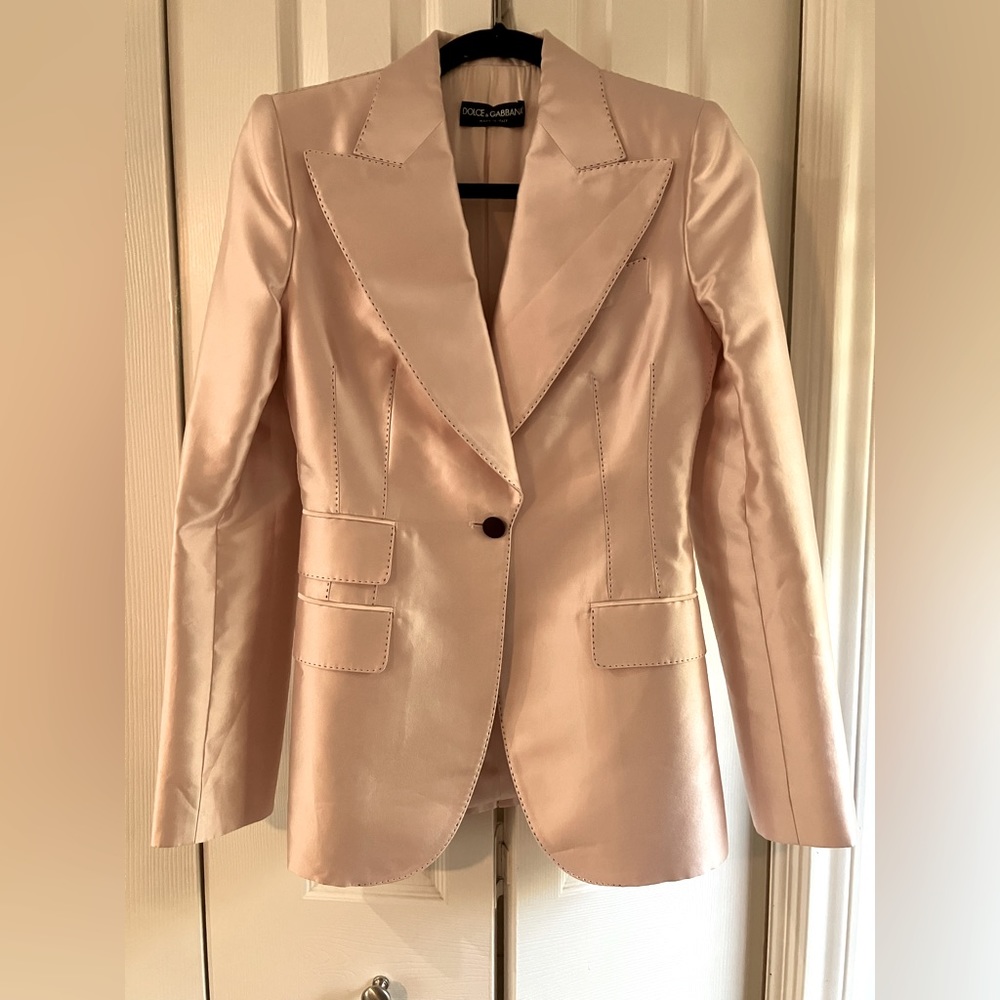 Dolce and Gabbana satin blazer